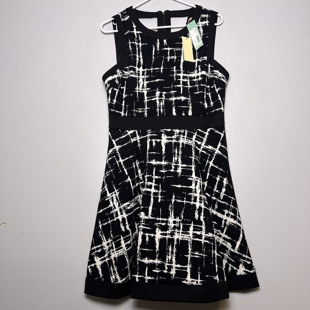 NWT Skies Are Blue Sleeveless Sundress Dress Sz L Black White